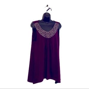 Purple blouse casual wear